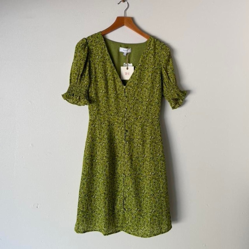 RIHOAS Floral print green dress new with tags